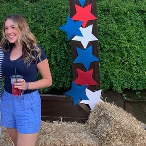 Lilly Pulitzer Blue High Waist Shorts